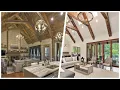 75 Vaulted Ceiling Family Room With A Stone Fireplace Design Ideas You ll Love