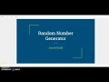 Java Random Number Generator