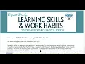 REPORT READY Learning Skills Work Habits Customizable Edition