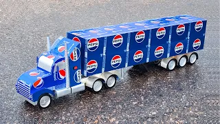 How to make a Container Truck with Trailer - DIY Pepsi Toys - part 2