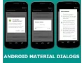 ANDROID MATERIAL DIALOGS