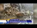 Highway 70 shut down to traffic after rock slide blocks all lanes east of Belden