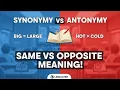 Difference Between Synonymy and Antonymy - Definition Examples and Usage