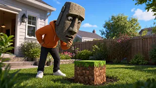 😱 Minecraft INVADE la VIDA REAL! ⛏️ El SHOW de Moai 🗿
