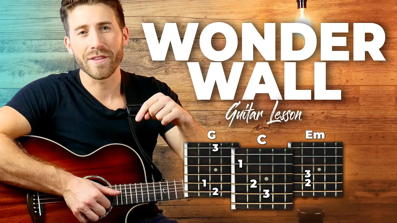 Wonderwall Guitar Tutorial (Oasis) Easy Chords Guitar Lesson