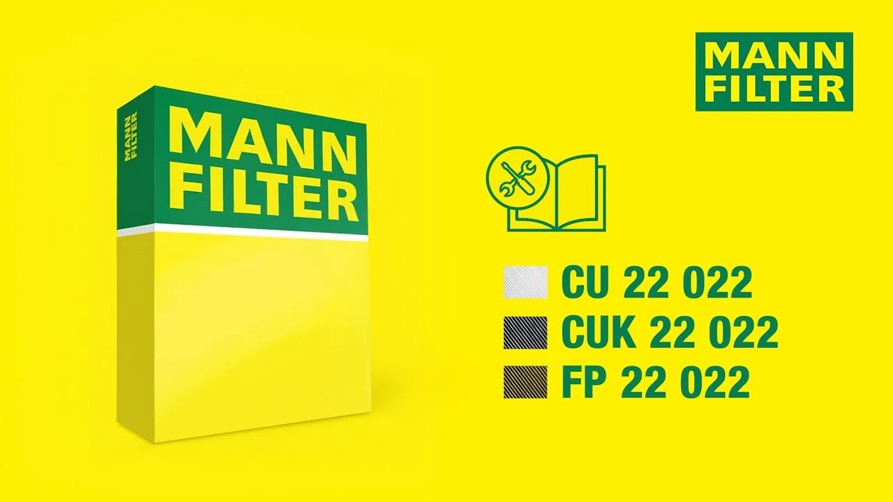 How to change a cabin air filter by MANN-FILTER I CU 22 022 - CUK 22 022 - FP 22 022