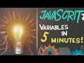 JavaScript variables in 5 minutes