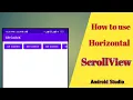 How to use Horizontal ScrollView ScrollView Android Studio SR Codex 2023