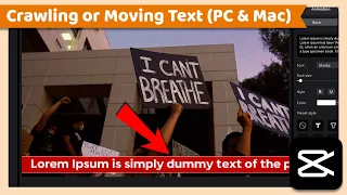 Add Crawling or Moving Text CapCut PC Tutorial