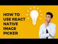 How to Use React Native Image Picker Hindi Tutorial RN ma user se image kasa la