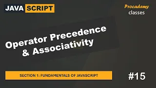 Operator Precedence Associativity Fundamentals of JavaScript A Complete JavaScript Course