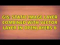 GIS Static image layer combined with vector layer in OpenLayers 6