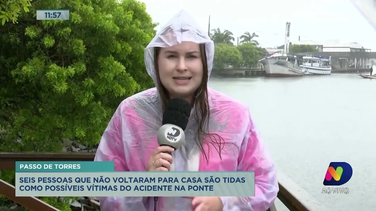 Seis pessoas estão desaparecidas após rompimento de ponte pênsil entre SC e RS