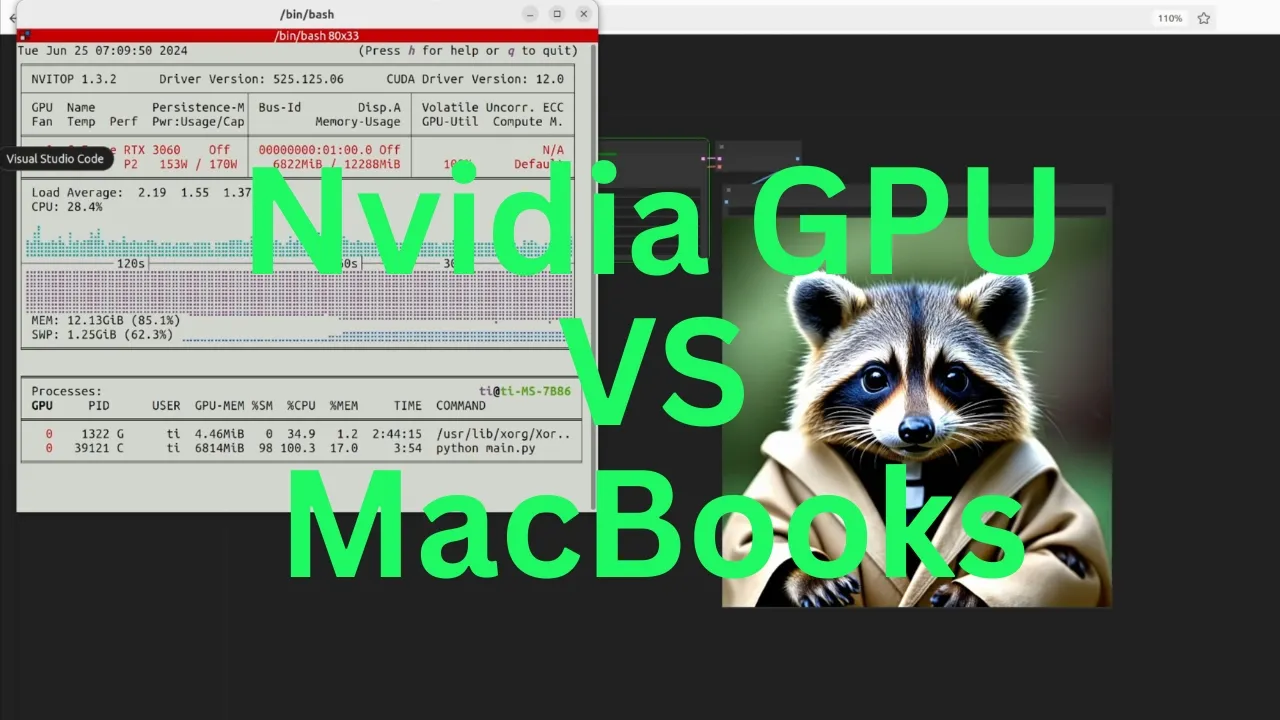 $300 RTX 3060 vs $2000 Macbook M3 Pro on Stable diffusion 3 (SD3) - Mac AI Tutorial Video Thumbnail