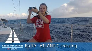 Atlantic crossing with guests,  encountering whales and autopilot problems – SwT 19
