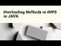 Method Overloading in OOPS in JAVA