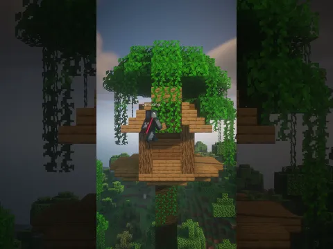 Minecraft Easy Tree House 🏠🌳 #shorts #minecraft #minecraftbuilding
