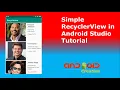 Simple Android Recyclerview Example in Android Studio