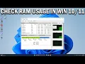 How To Check How Much RAM or Memory Apps or Games Are Using In Windows 10 11 - Easy Fix