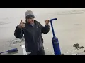 Catching Razor Clams in the Pacific Ocean