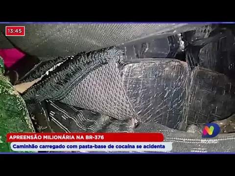 Apreensão milionária na BR-376: Um caminhão carregado com pasta base de cocaína se acidenta