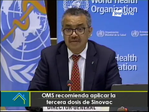 OMS recomienda aplicar la tercera dosis de Sinovac
