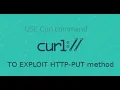 Http Put Method vulnerability - CURL