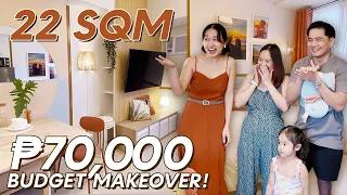 budget condo makeover for a family of 3 sunset inspired design by elle uy