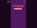 9 forEach method - Array methods in JavaScript Part-9 JavaScript Tutorial in 1 minutes
