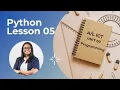 AL Unit 09 Programming Lesson 05 Python Sinhala