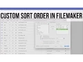 Custom Sort Order in FileMaker FileMaker 14 Training s