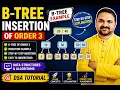 B-Tree Insertion of Order 3 in Telugu B-Tree Example Data Structures Algorithms DSA