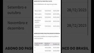 CALENDÁRIO PIS PASEP 2023 SAIU! VEJAS AS DATAS DE PAGAMENTOS