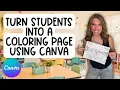 Turn Your Students into Coloring Pages using Canva Perfect for Back to School or Any Holiday
