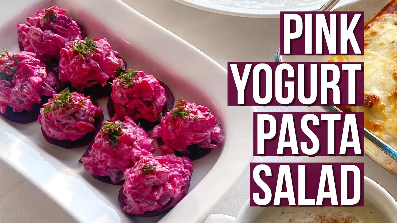 Pink Yogurt Pasta Salad  Easy & Elegant