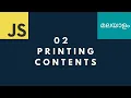 Printing contents JavaScript for Beginners in