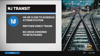 NJ Transit running on or close to schedule after lengthy delays into Penn Station