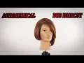 How to cut asymmetrical bob carre step by step easy tutorial short bob haircut