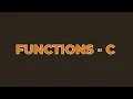 Functions in C C Tutorial UGC NET Computer science