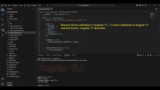 Reactive forms validation in Angular 17 Custom validation in reactive form Angular 17 directives