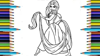 Rapunzel coloring Disney princess rapunzel coloring rapunzel coloring page