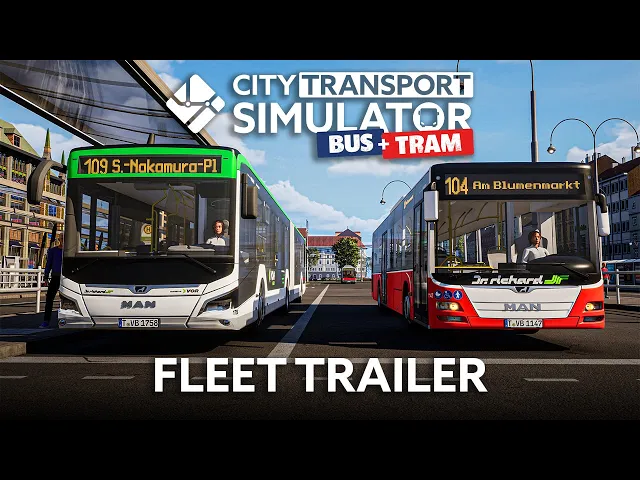 City Transport Simulator Bus + Tram - Fleet Trailer | PlayStation 5, Xbox Series X/S &amp; PC (Steam)