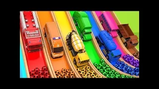 Download Learn Colors with 7 Street Vehicles and Surprise Soccer Ball Flying Toy Cars Pretend Play for kids MP3