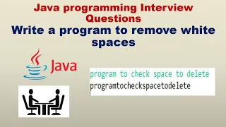 How to remove white spaces using java code Automation Testing interview questions