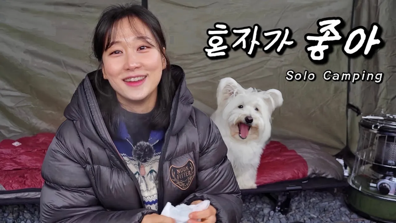 【애견동반 캠핑】 나홀로 빗속에서 텐트 없이 자다가 입돌아갈 뻔한 하룻밤🥶☔️ / 오꼬노미야끼 & 매콤 칼칼한 오징어볶음 / 원산도 비치 캠핑장 / 솔로캠핑 / 우중캠핑 썸네일