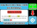 How Much Did I Make from 655 Swagbucks Referrals in 6 Months