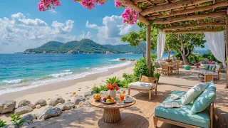 ☕ Summer Beach Café Jazz | Relaxing Ocean Ambience & Smooth Jazz for Reading, Chill & Focus
