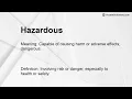 Hazardous Meaning