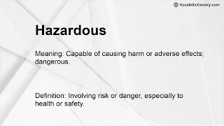 Hazardous Meaning
