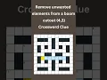 Remove unwanted elements from 4 3 Crossword Clue